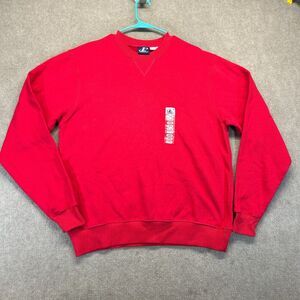 Logo Athletic Vintage Blank Crewneck Sweatshirt Size Large Red Pullover NEW NOS